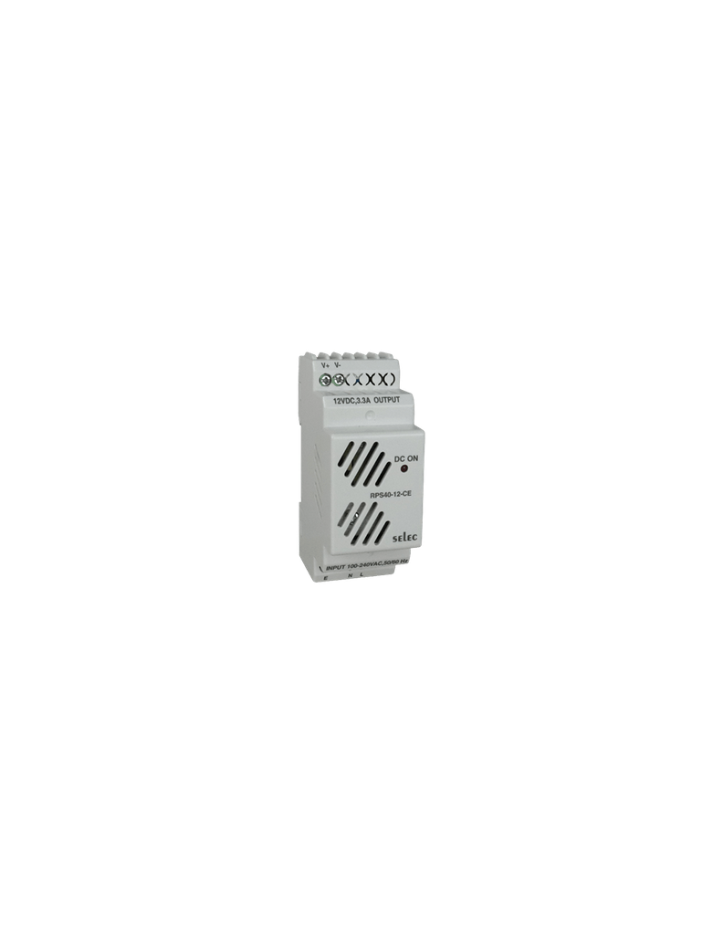 [RPS40-24] RPS40-24 - Fuente de Poder 40W, 72x48 Alimentación 90 a 264V CA, Montaje riel DIN Protección Contra Sobrecarga Sobrevoltaje y Corto Circuito