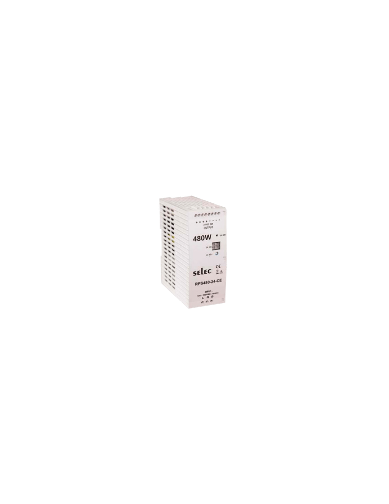 RPS480-48 - Fuente de Poder, 480W, 96x48 1 Fase Montaje Riel Din